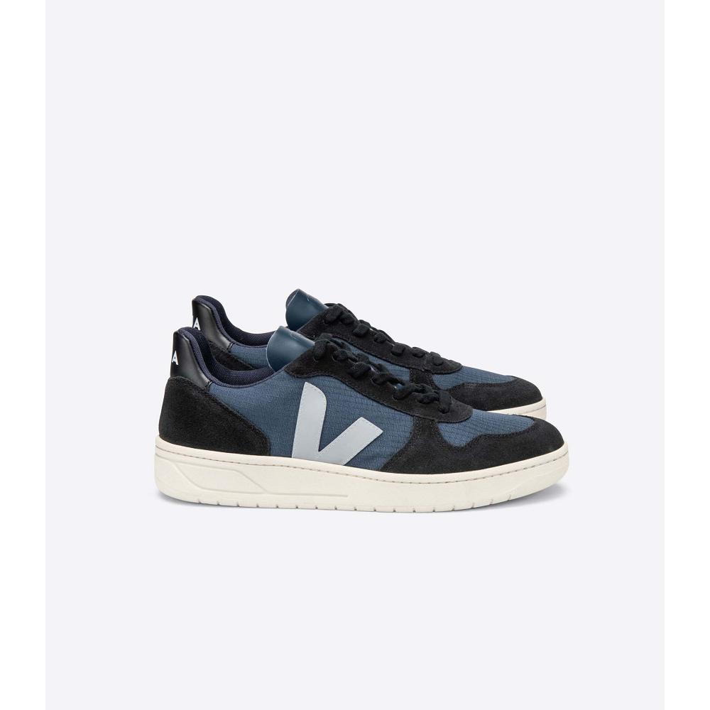 Veja V-10 RIPSTOP Tornacipő Férfi Black/Blue | HU 326NWY